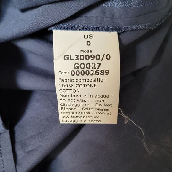 G. LABEL BY GOOP Anjelica Zip-Front Top in Navy 0 - Picture 10 of 11